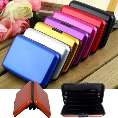 business id credit card holder wallet aluminum metal case box|3X Waterproof Business Id Credit Card Wallet Holder Aluminum .